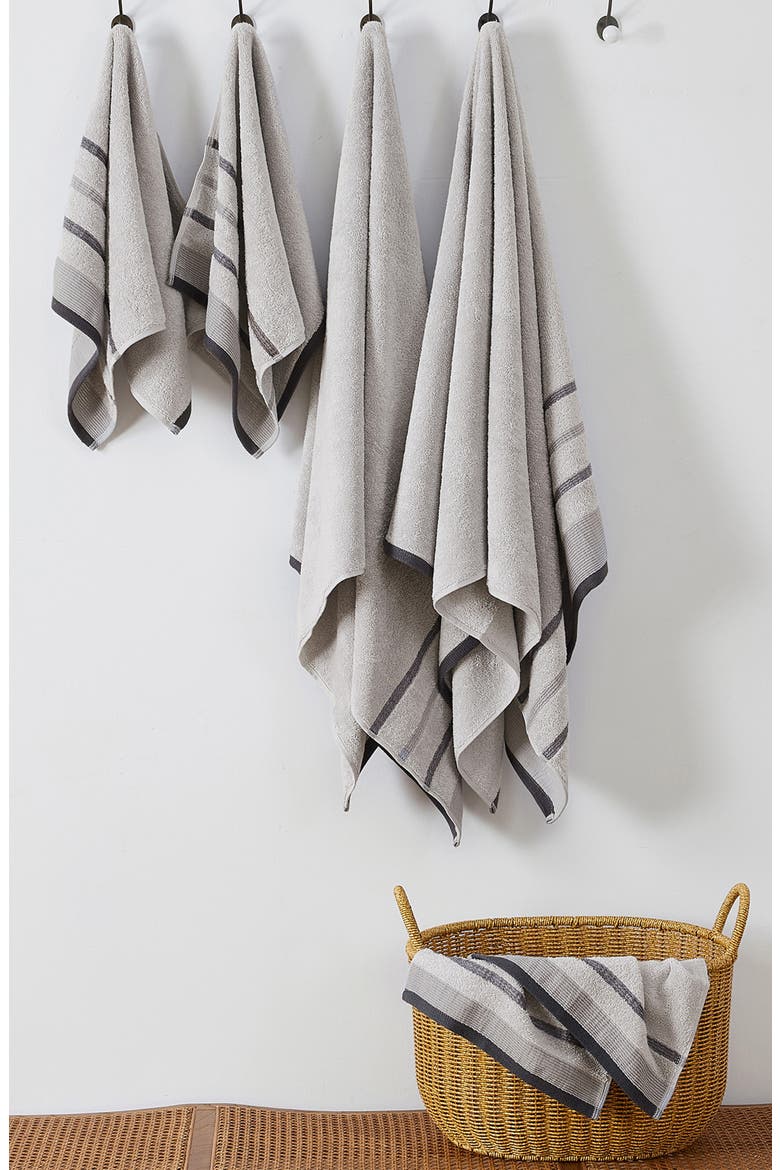 Luxurious Cotton 6-Piece Decorative Towel Set, Alternate, color, LIGHT GREY / MID GREY