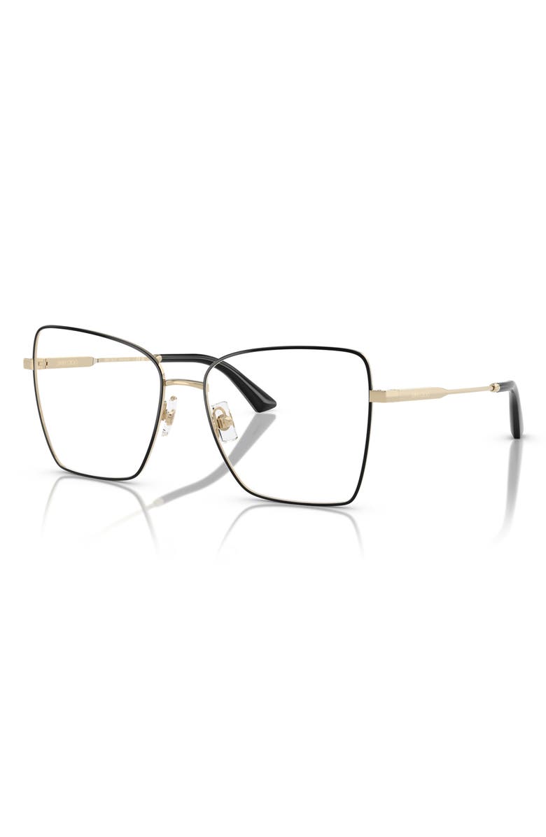 Jimmy Choo 53mm Pillow Optical Glasses, Alternate, color, Pale Gold/ Black / Demo Lens