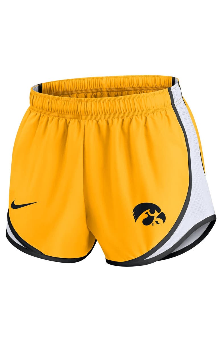 Nike Women's Nike Gold Iowa Hawkeyes Spring Break Tempo Performance Shorts, Alternate, color, 