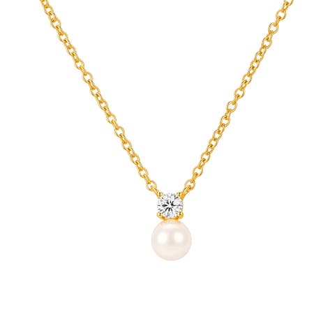 Sloane Pearl and Crystal Necklace