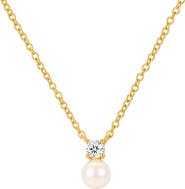 Untamed Petals Sloane Pearl and Crystal Necklace