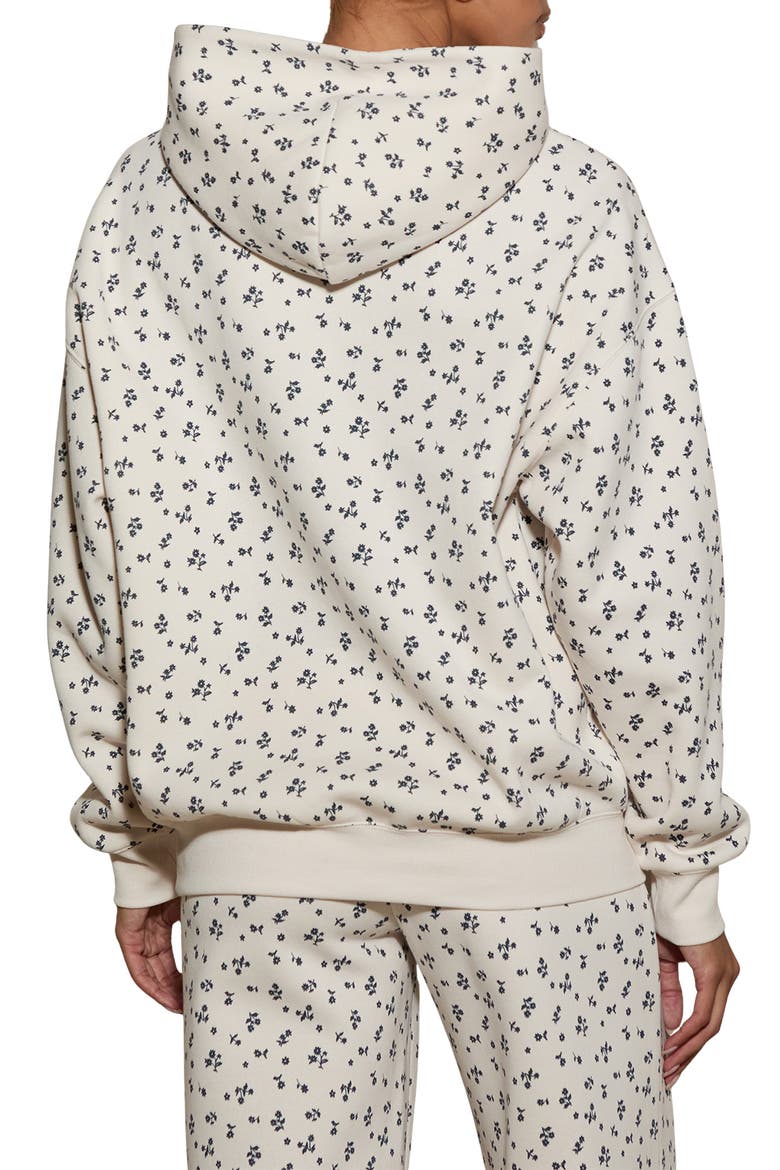Ditsy Floral Hoodie, Alternate, color, CREAM