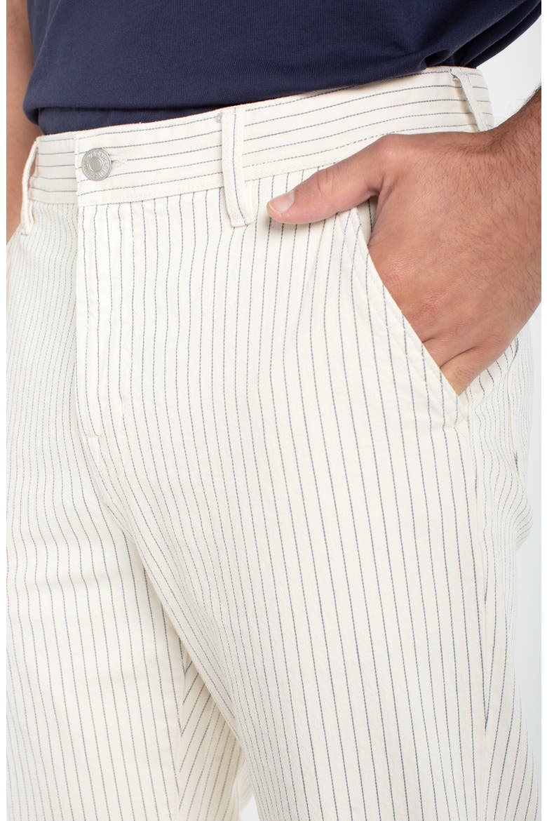 Sutton Stripe Loose Straight Cotton Denim Pants, Alternate, color, ECRU/ SLATE