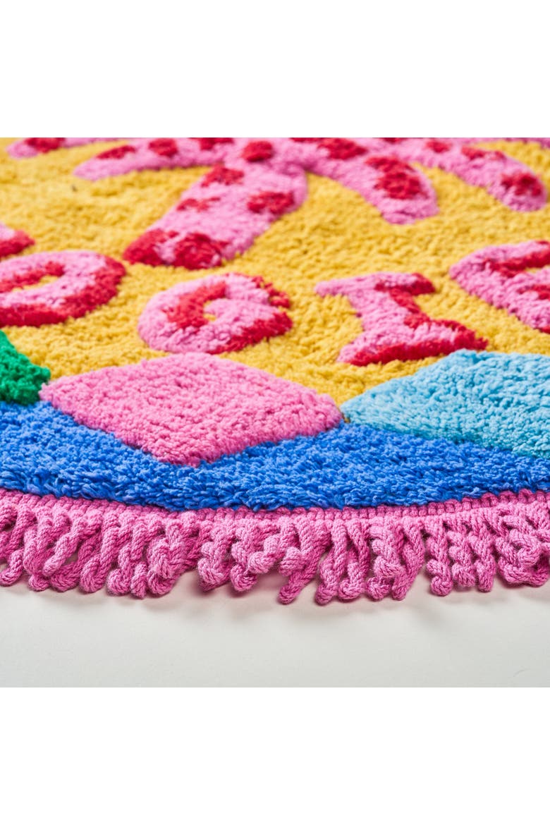 Punjab Buble 100% Cotton Bath Mat 27.5" Spa-Inspired, Alternate, color, Multicolor