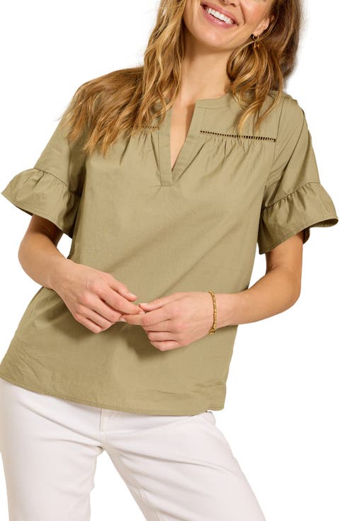Oceana Isle Flutter Sleeve Top