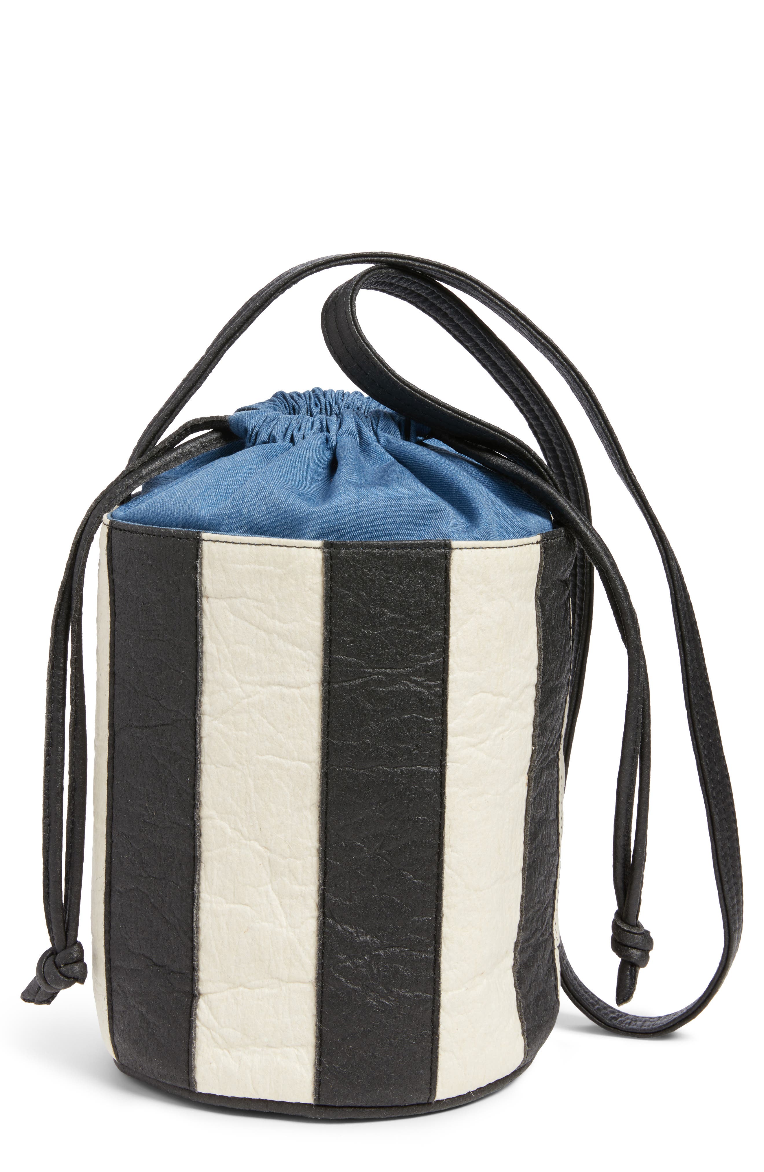 HOZEN Stripe Bucket Bag, Main, color, 