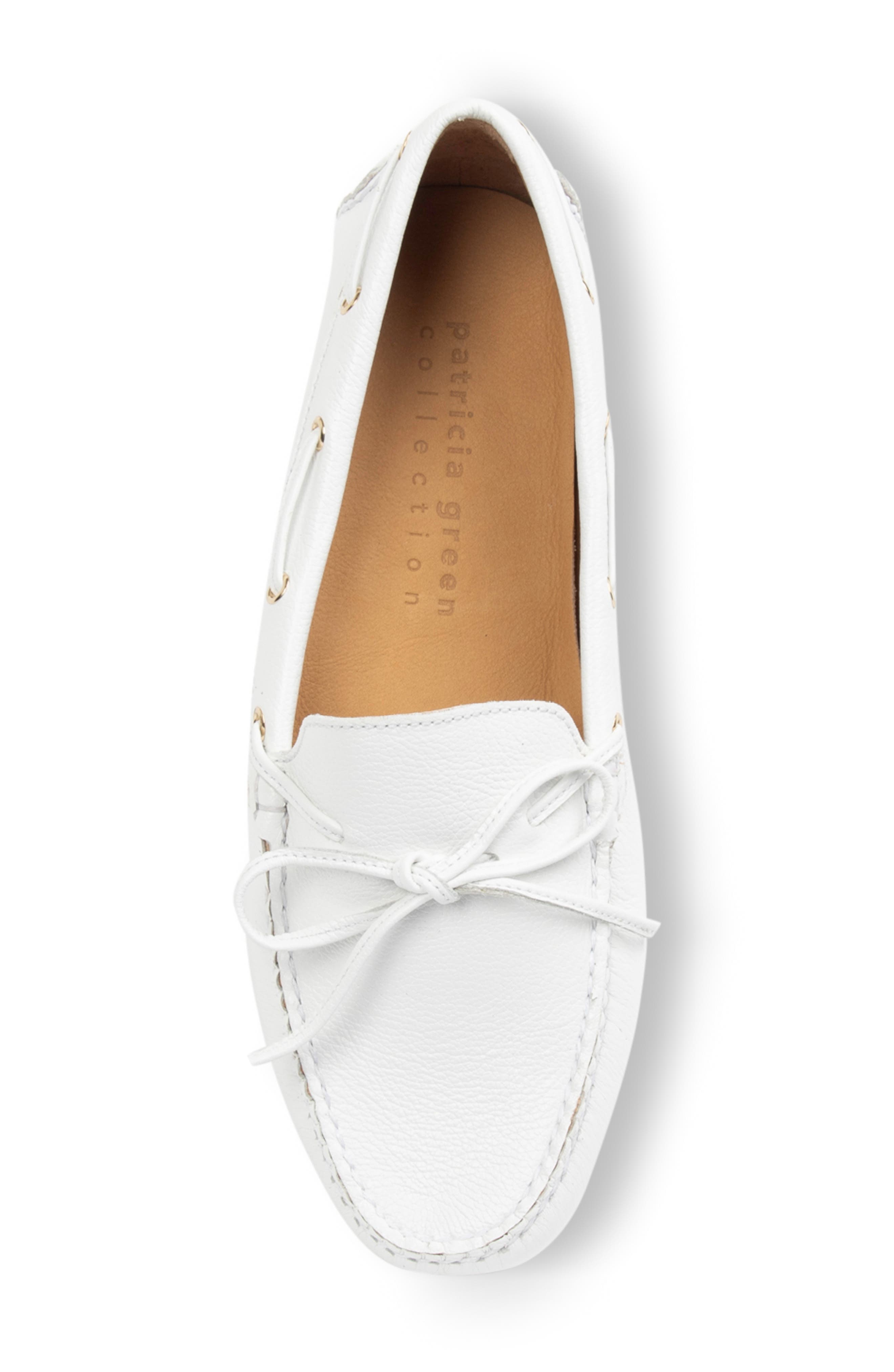 patricia green Henley Boat Shoe, Alternate, color, White Leather
