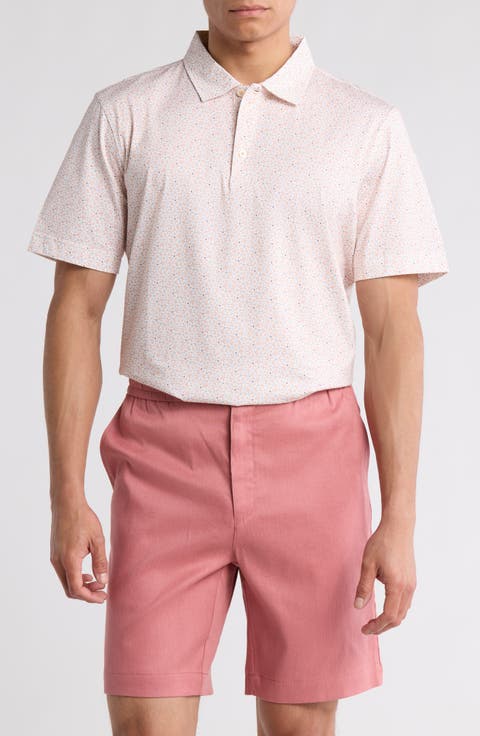 Victor Floral Print Knit Polo