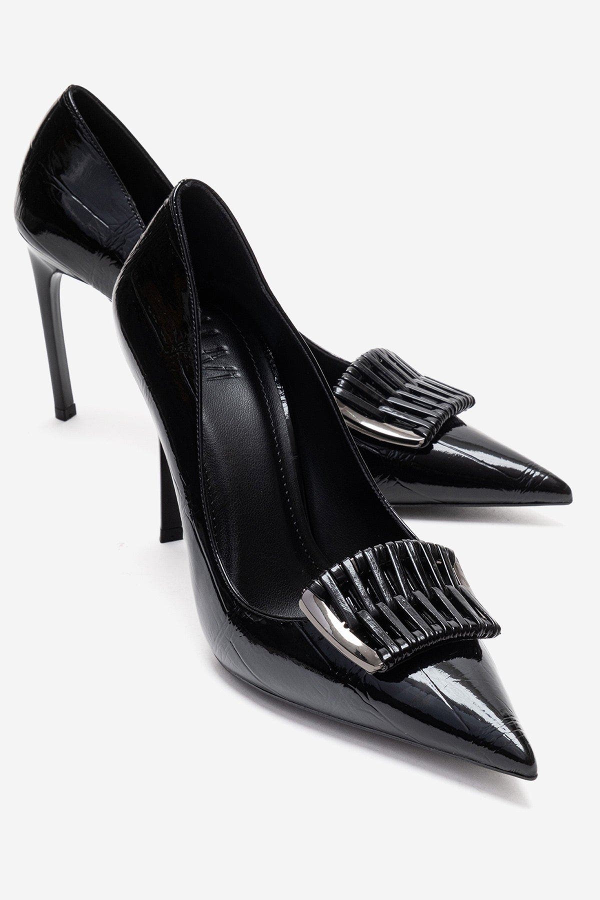 Prologue Shoes Guerni Stiletto Pump, Main, color, Black Print