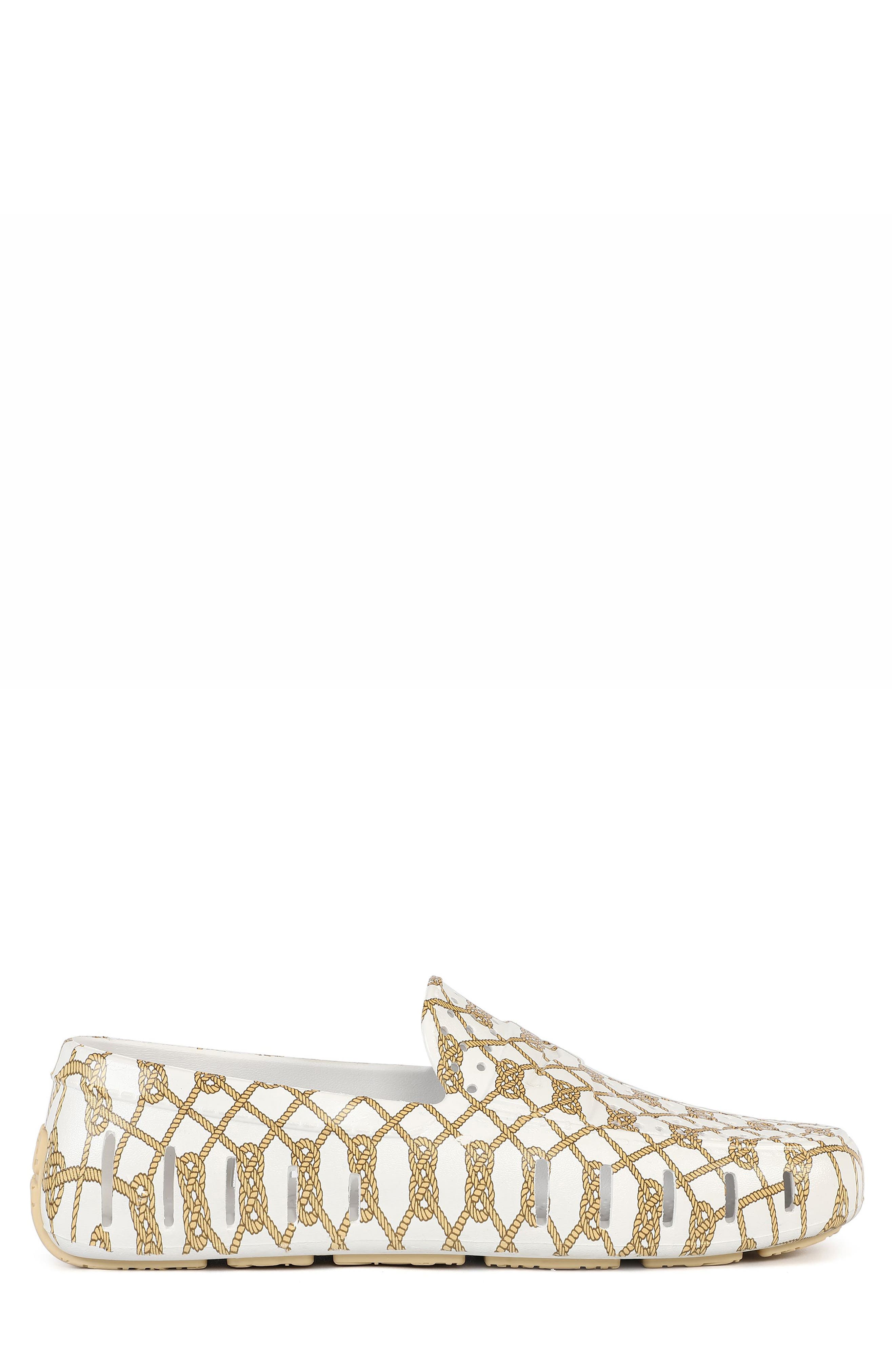 FLOAFERS Country Club Molded Driver Loafer, Alternate, color, White Rope/ Cream