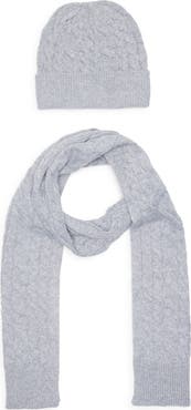 Treasure & Bond Cable Knit Scarf & Beanie Set