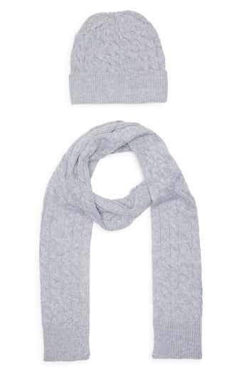 Treasure & Bond Cable Knit Scarf & Beanie Set