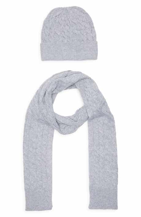 Treasure & Bond Cable Knit Scarf & Beanie Set