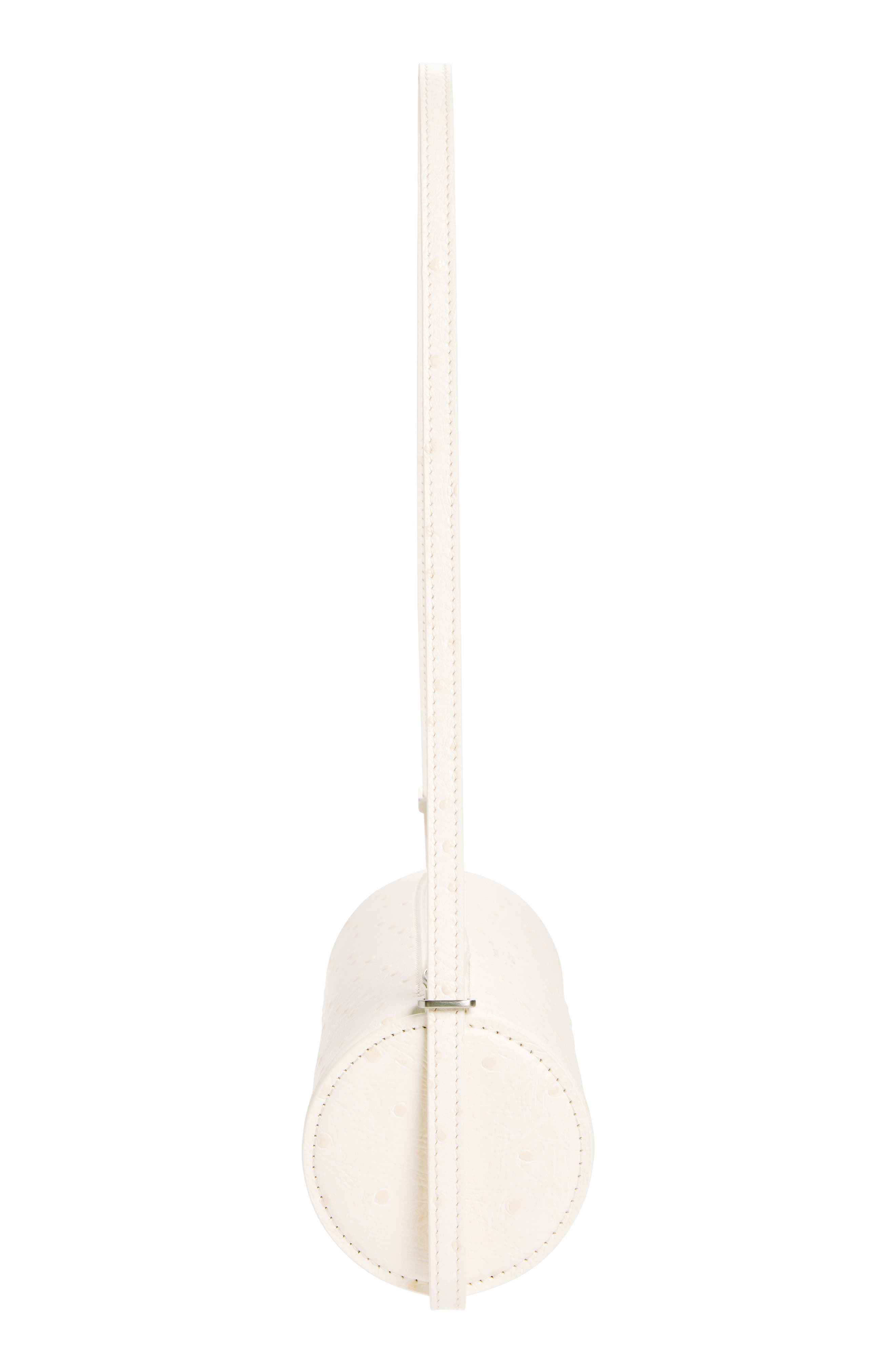 Proenza Schouler Mini Silo Ostrich Embossed Leather Shoulder Bag, Alternate, color, 