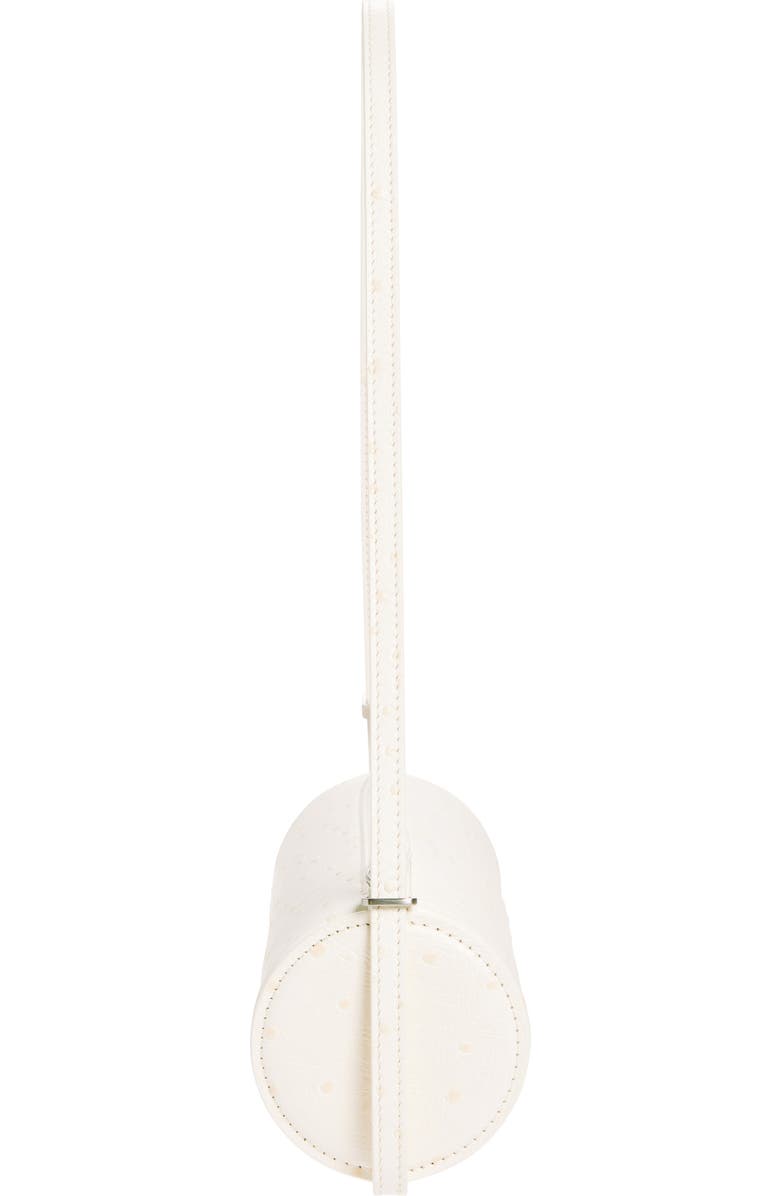 Proenza Schouler Mini Silo Ostrich Embossed Leather Shoulder Bag, Alternate, color,