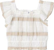Mayoral Striped Loose Ruffle Shirt