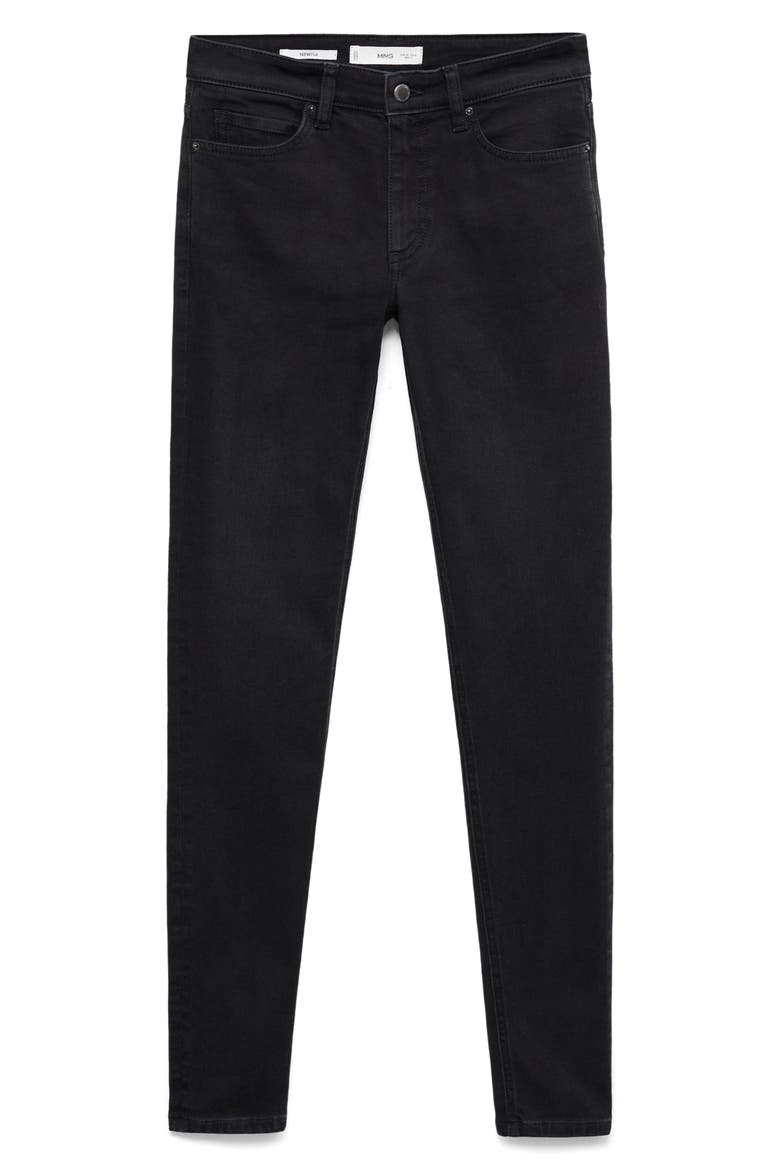 Mid Rise Skinny Jeans, Alternate, color, BLACK DENIM