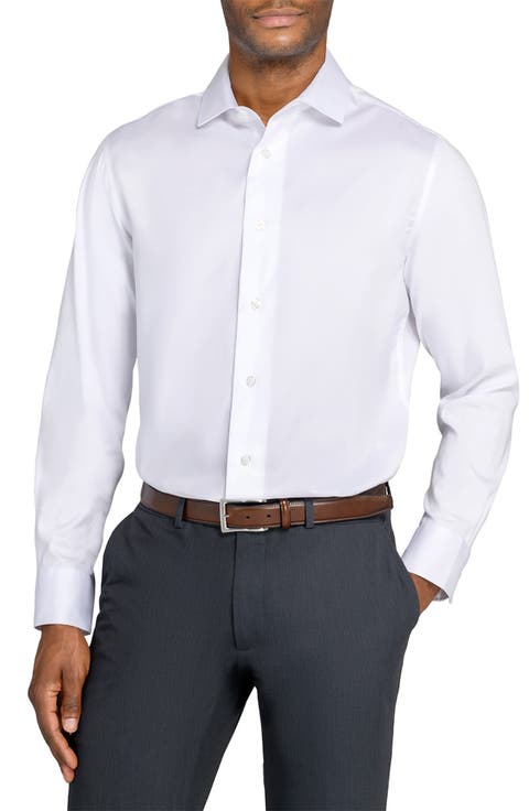 Slim Fit Solid Reworked Dress Shirt (Regular & Big)