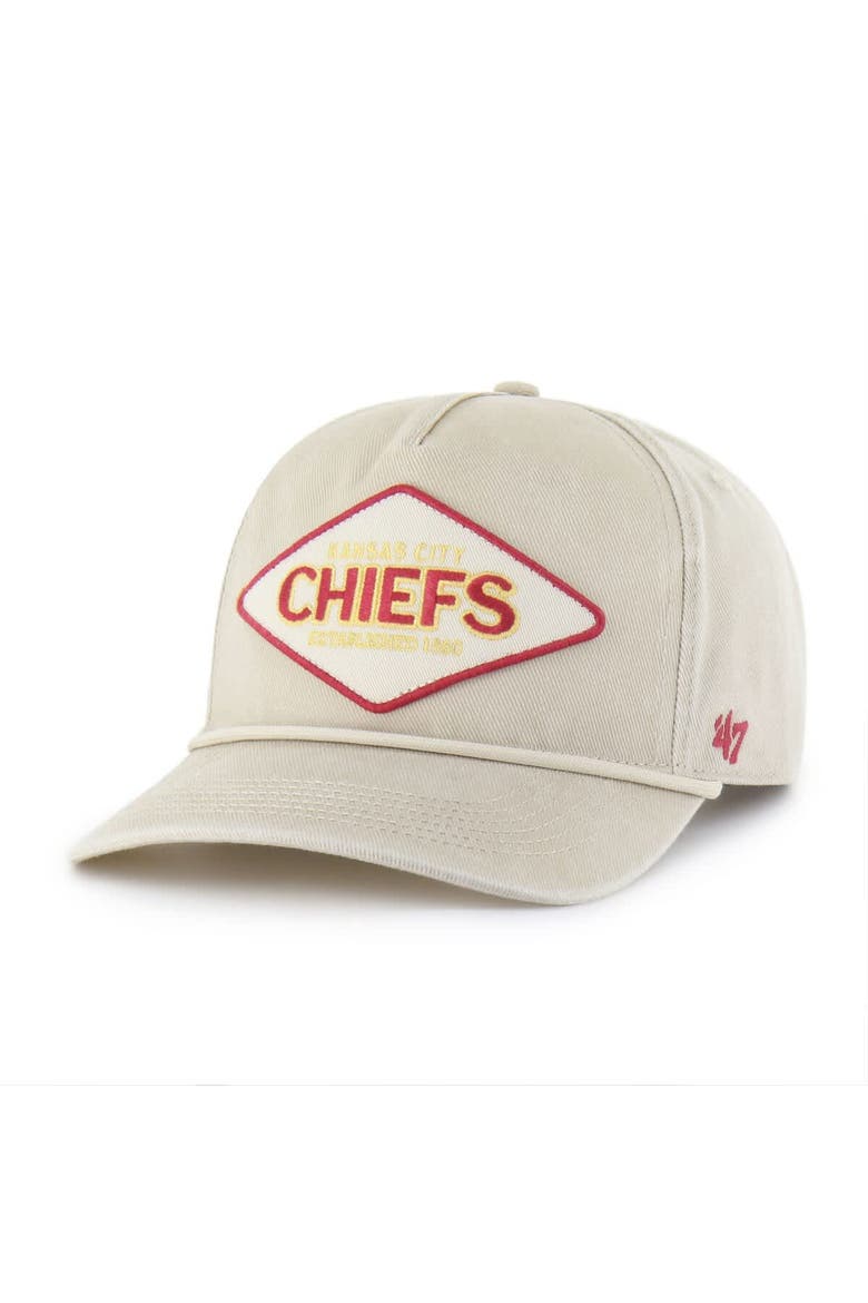 Men's '47 Khaki Kansas City Chiefs Cairn Hitch Adjustable Hat, Alternate, color, Khaki
