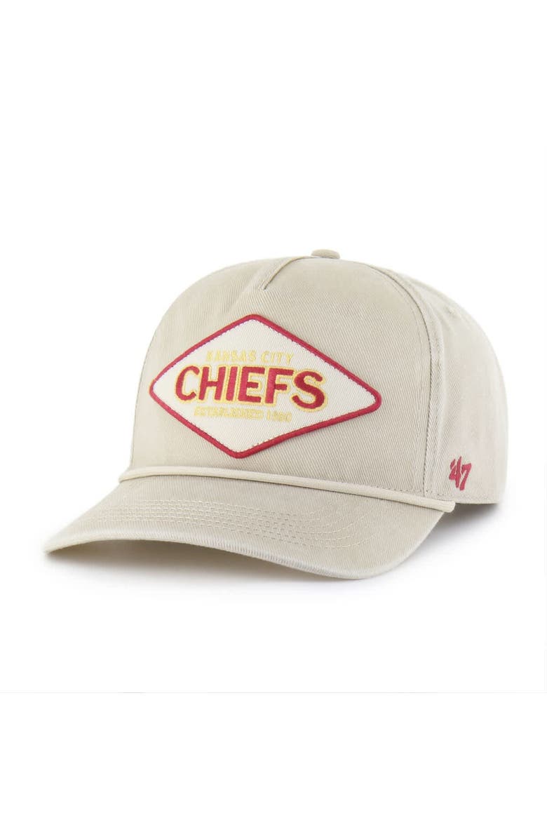 '47 Men's '47 Khaki Kansas City Chiefs Cairn Hitch Adjustable Hat, Alternate, color, Khaki