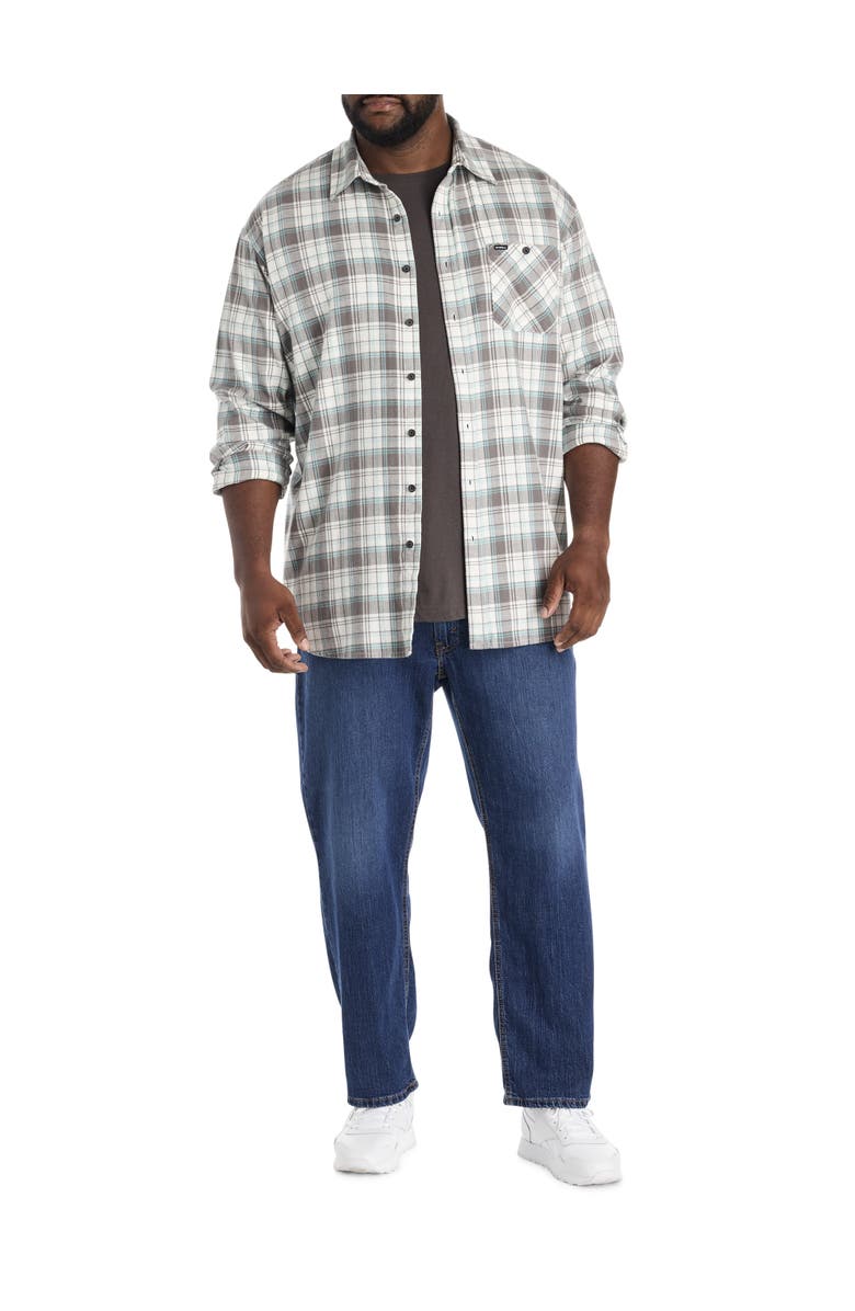 O'Neill Big & Tall Redmond Plaid Stretch Flannel Sport Shirt, Alternate, color, White
