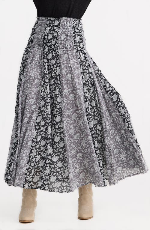 Talisman The Label Balmoral Print Maxi Skirt In Black