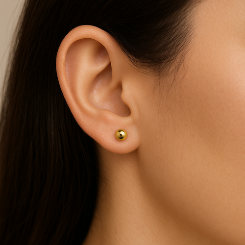 Donatello Gian Gold Flashed Ball Earrings In Gold