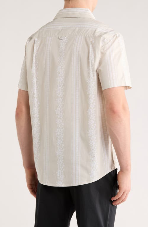 Hurley Short Sleeve Stretch Cotton Button-down Shirt In White