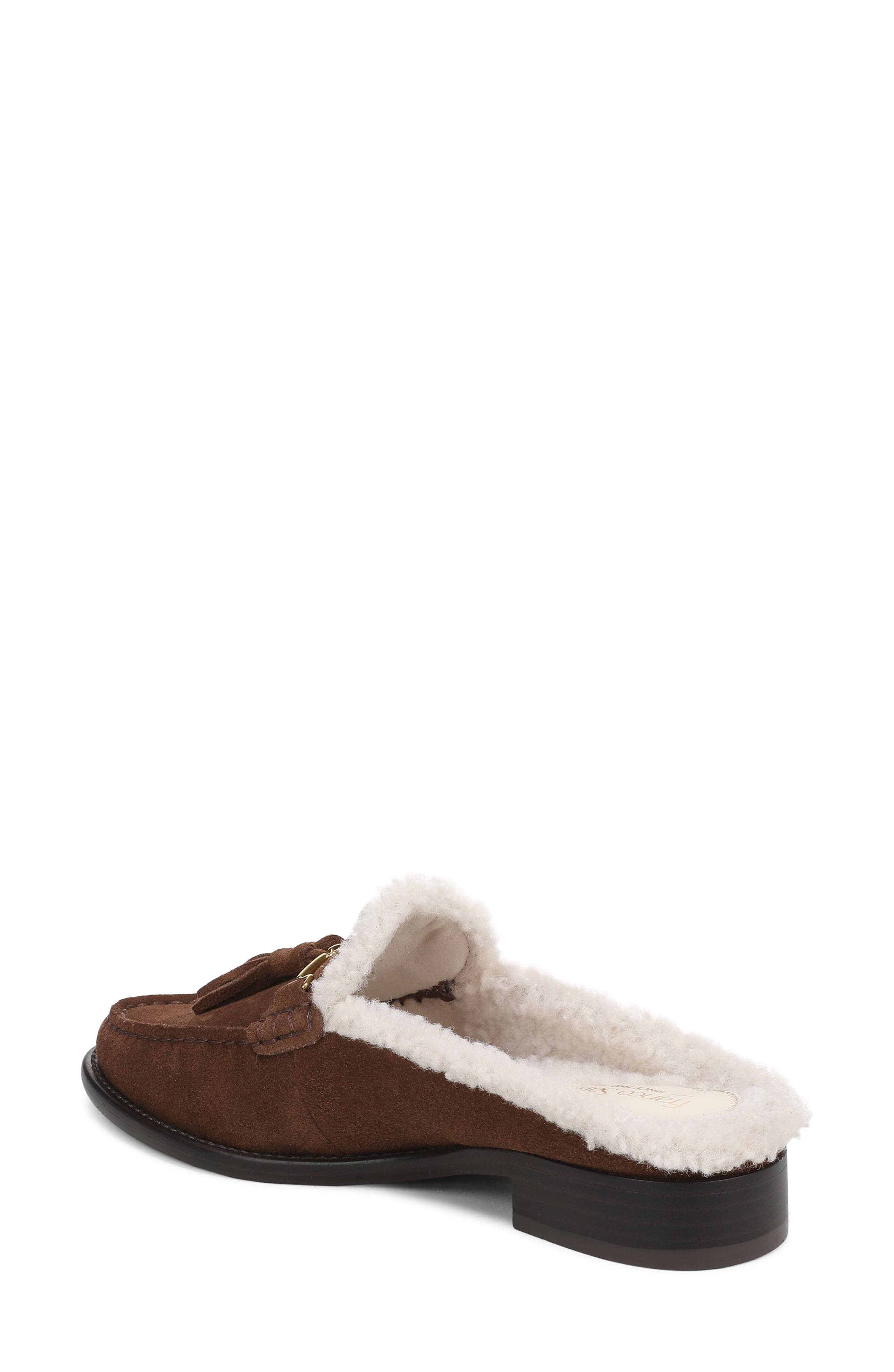 Callen Tassel Loafer Mule, Alternate, color, BROWN LEATHER