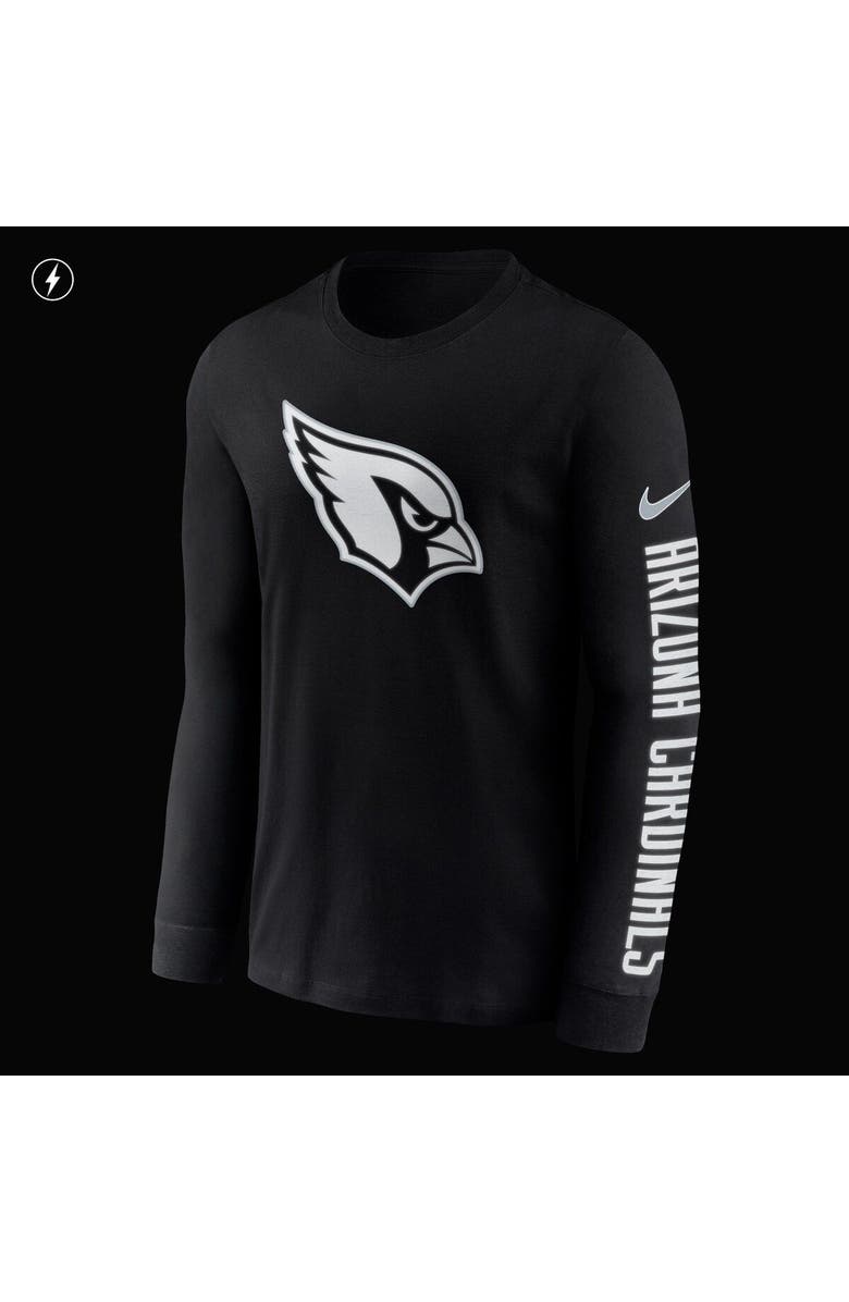 Nike Men's Nike Black Arizona Cardinals RFLCTV Name and Logo T-Shirt, Alternate, color,