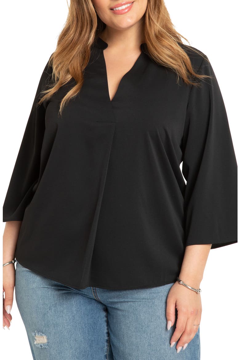 Boxy Tunic Top, Main, color, BLACK ONYX