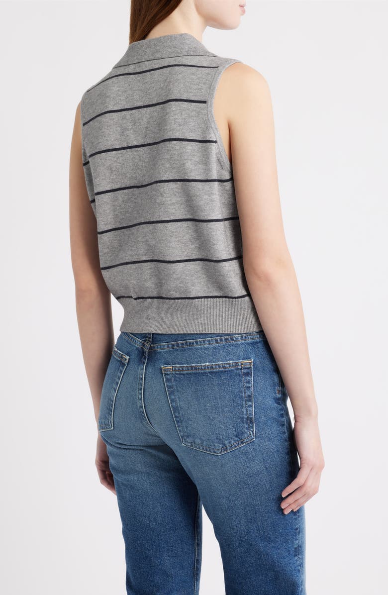 French Connection Sloane Sleeveless Top, Alternate, color, Heather Grey-Marine