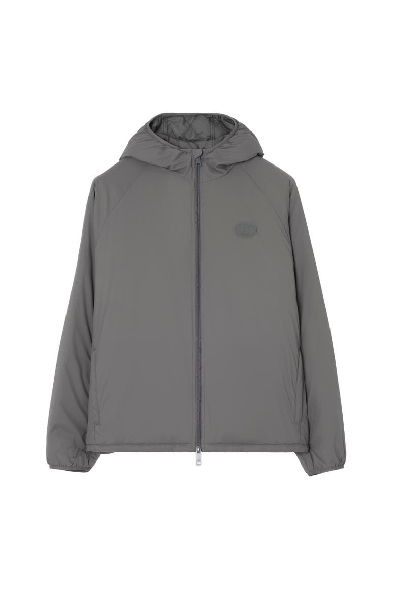 Packable Nylon Dunwich Hooded Jacket, Alternate, color, Graphite grey