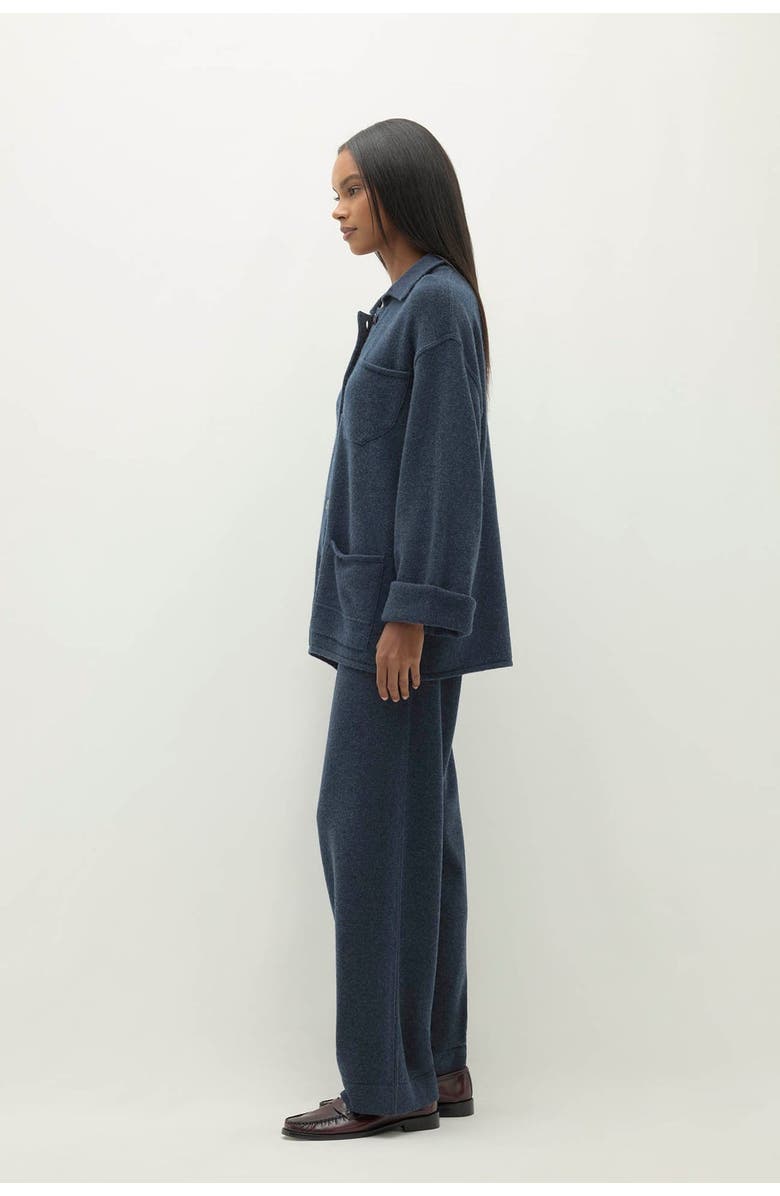 NAKED CASHMERE Rome Denim Cashmere Chore Jacket, Alternate, color, Indigo