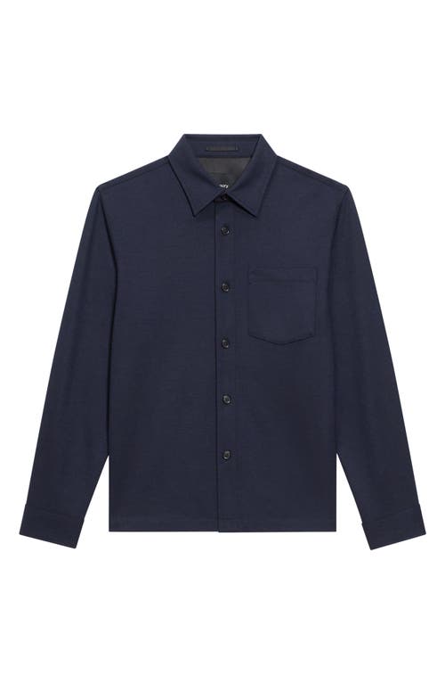 THEORY THEORY IRVING STRUCTURE KNIT BUTTON-UP SHIRT