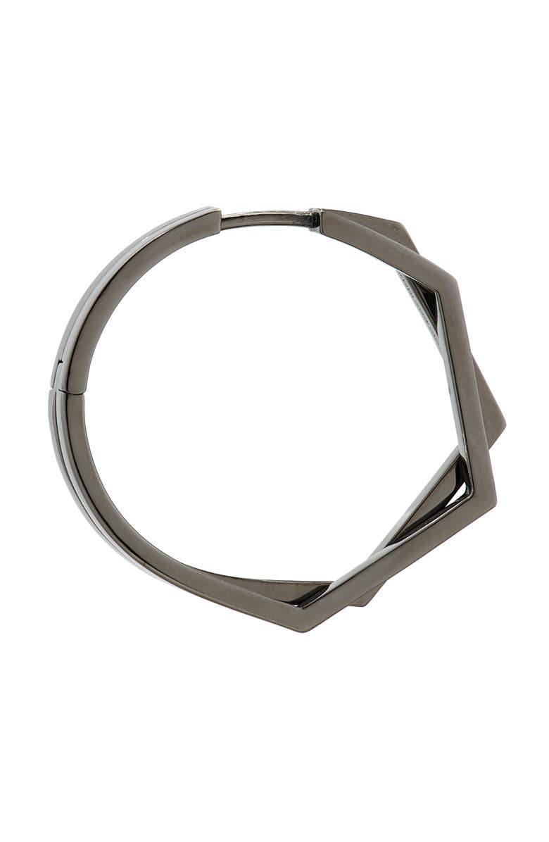 REPOSSI Antifer 2-Row Diamond Pavé Huggie Hoop Earring, Alternate, color, Black Gold