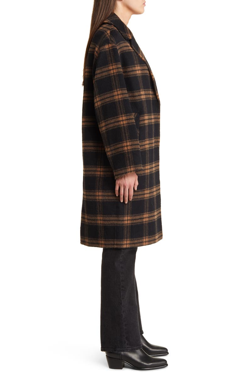 Rails Lore Plaid Wool Blend Coat, Alternate, color, Camel Jet