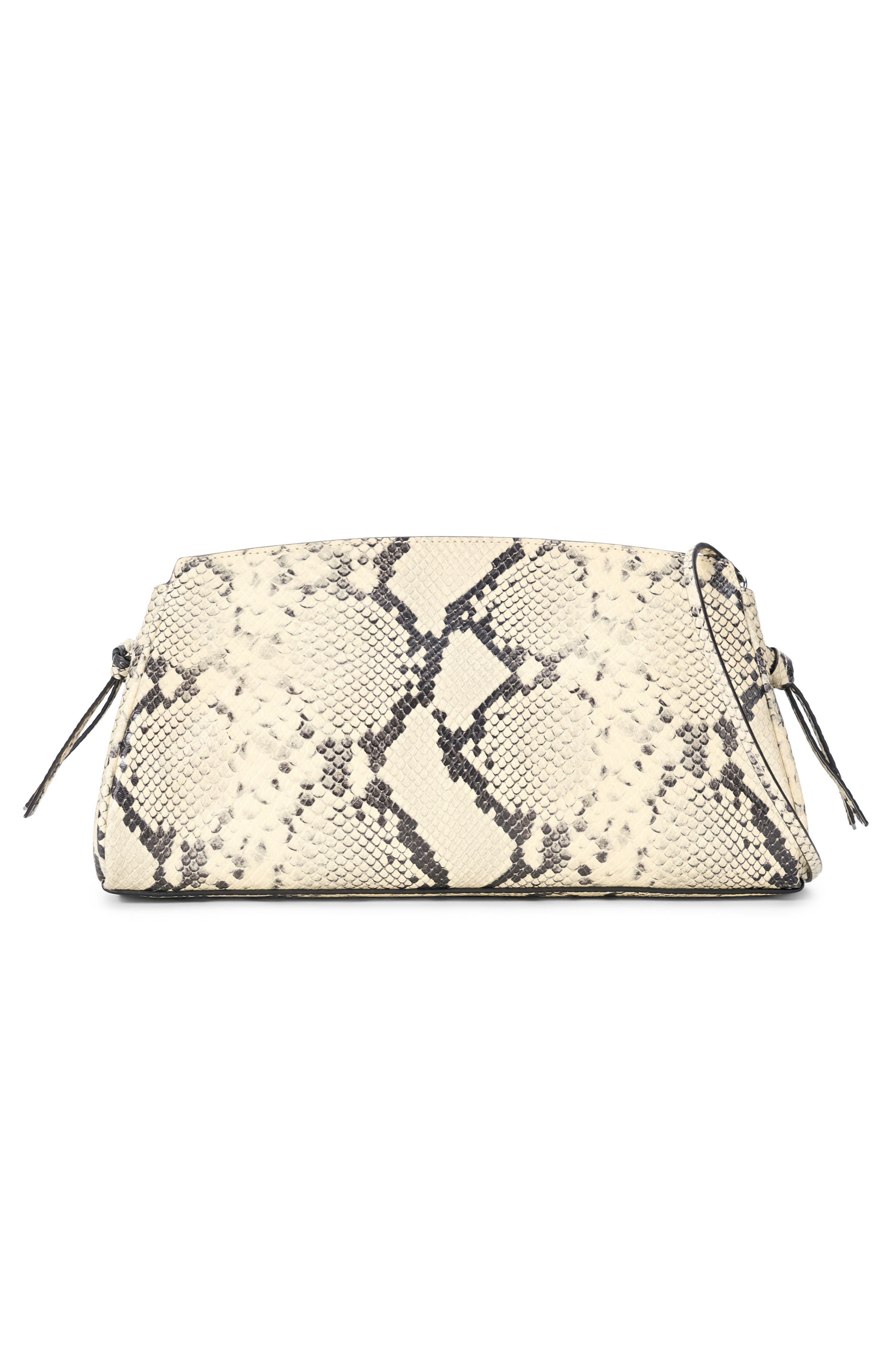 Maude Convertible Leather Clutch, Alternate, color, WHITE SNAKE