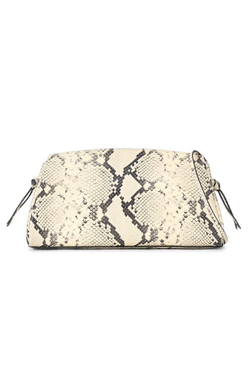 Staud Maude Convertible Leather Clutch In White