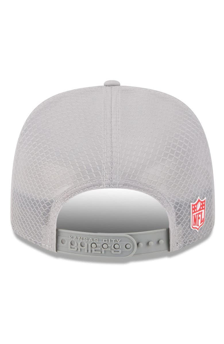 New Era Men's New Era Gray Kansas City Chiefs 2025 Sideline 9SEVENTY Adjustable Trucker Hat, Alternate, color, Gray