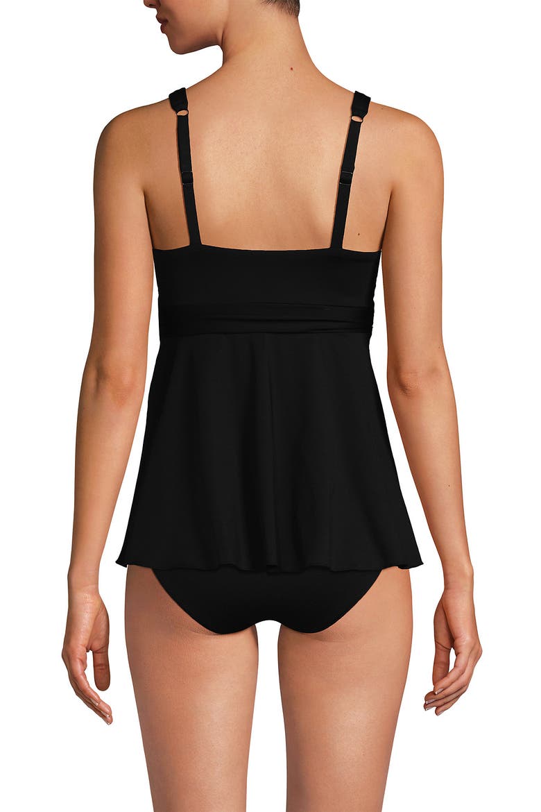 Sweetheart Belted Flutter Tankini, Alternate, color, Black