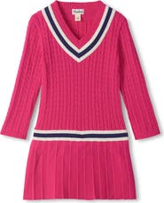 Hatley Kids' Cable Knit Drop Waist Dress