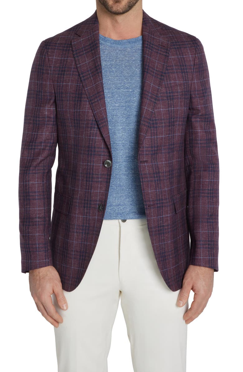 Jack Victor Midland Plaid Wool Sport Coat, Alternate, color, 