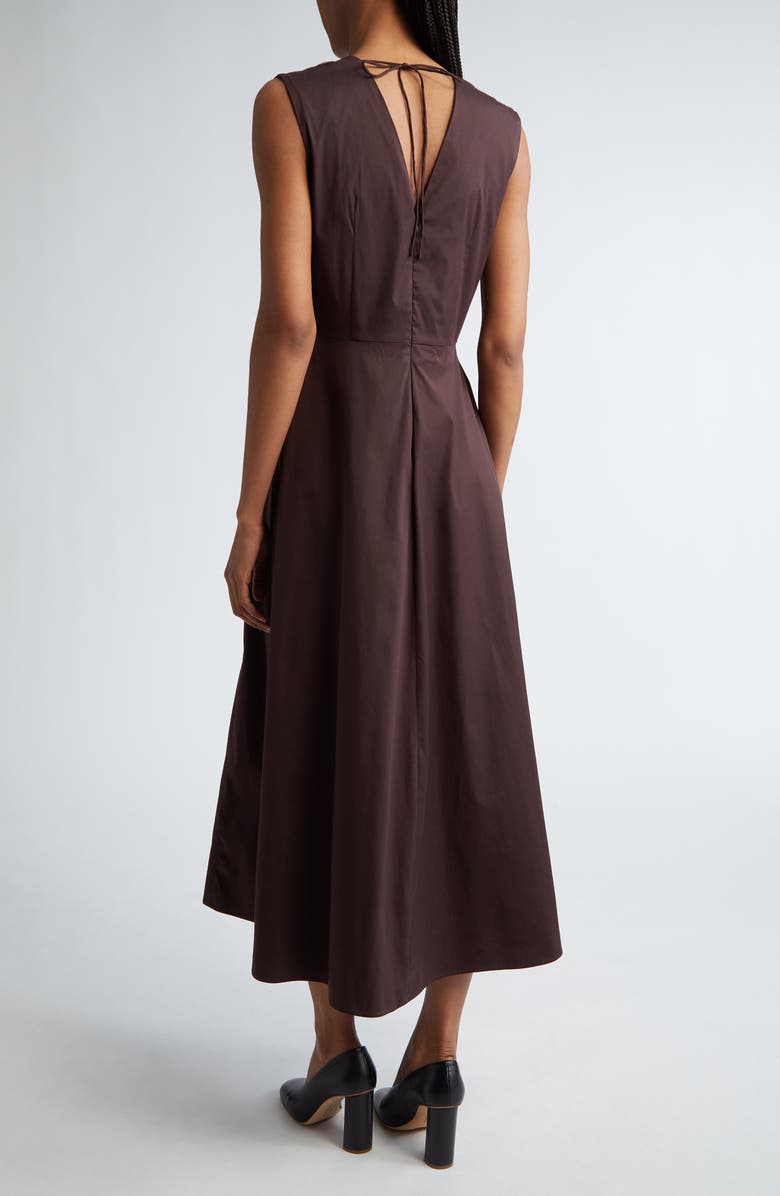 Max Mara Alloro V-Neck Sleeveless Midi Dress, Alternate, color, Wine Coloured