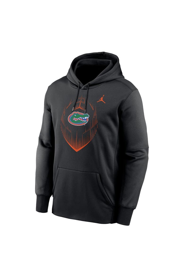 Men's Jordan Brand Black Florida Gators Icon Football Performance Pullover Hoodie, Alternate, color, Black