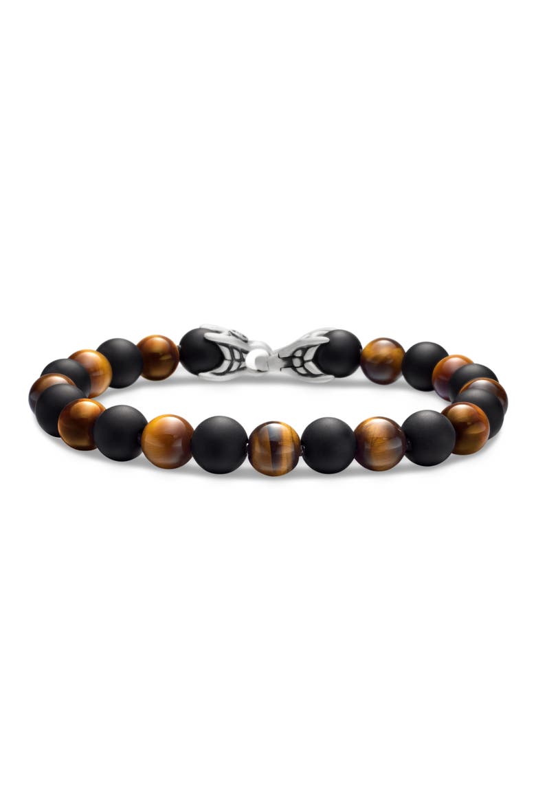 Spiritual Beads Bracelet with Black Onyx and Tigers Eye, Main, color, TIGERS EYE