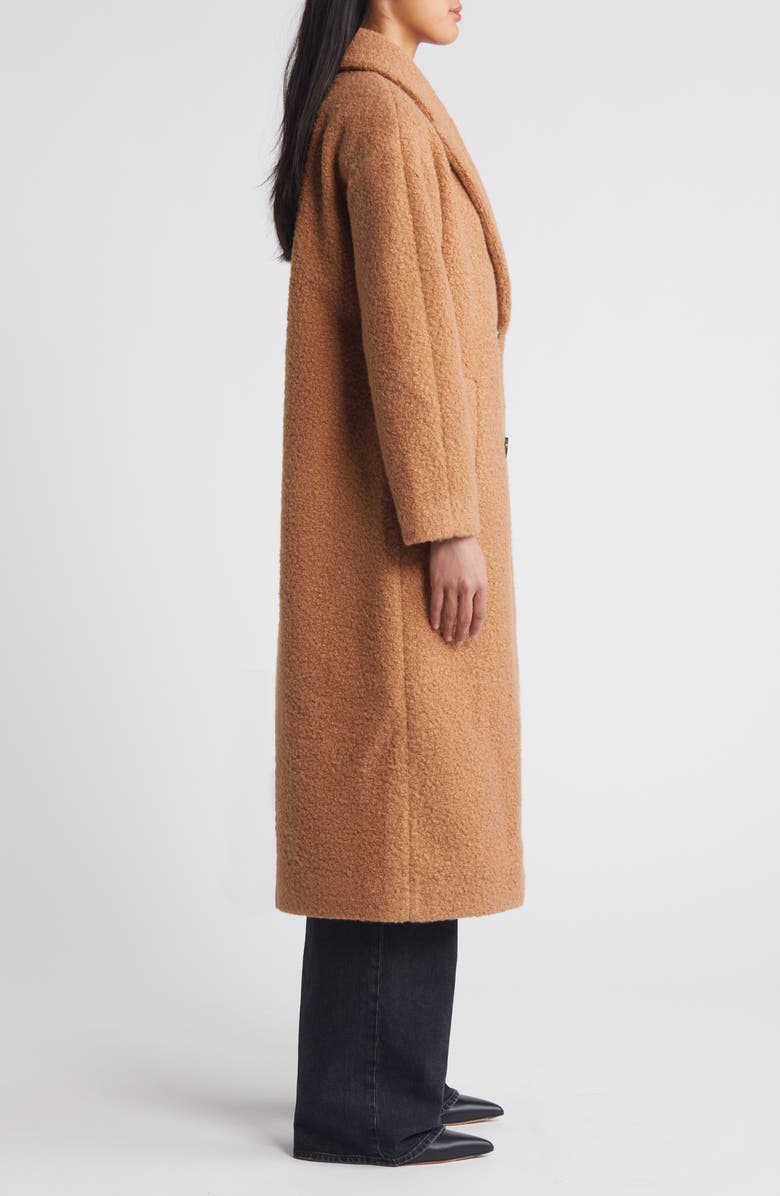 BCBGeneration Double Breasted Bouclé Long Coat, Alternate, color, 