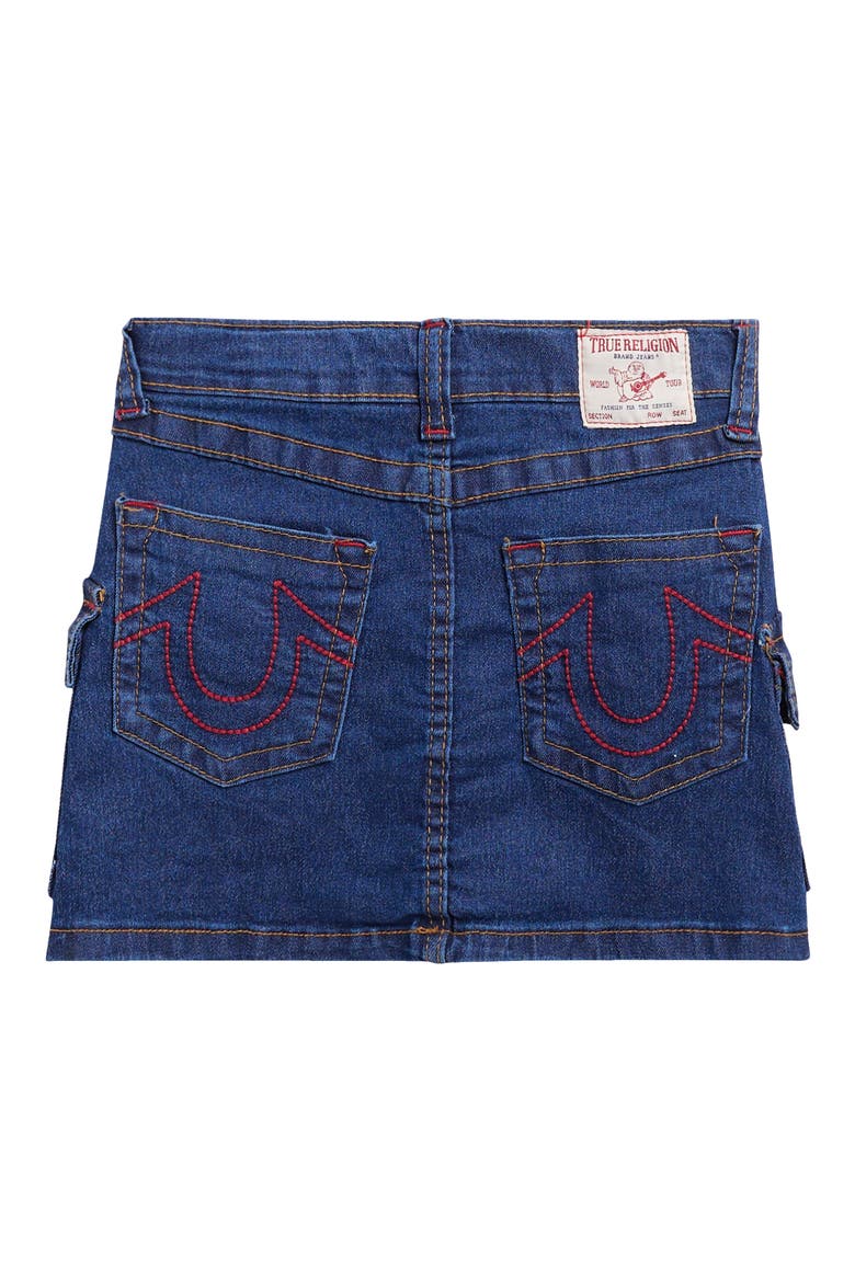 Kids' Tank Top & Cargo Denim Skirt Set, Alternate, color, RED