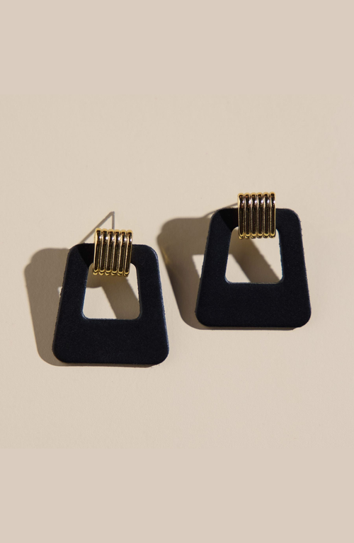 Nickel & Suede Avery Earrings In Multi