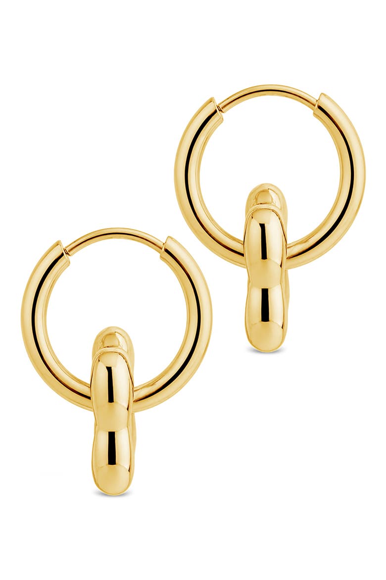Double Knot Hoop Earrings, Alternate, color, GOLD